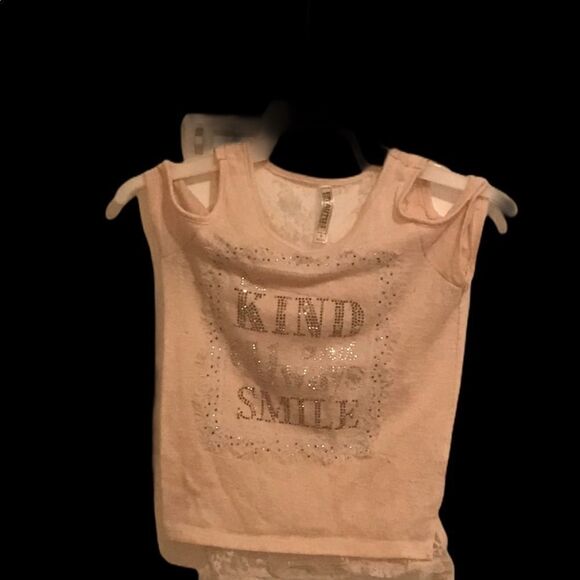 Beauties Cold Shoulder Girls Pink Blouse Size 16 - Picture 8 of 9